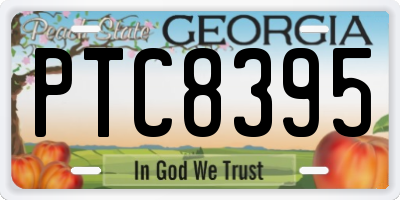 GA license plate PTC8395