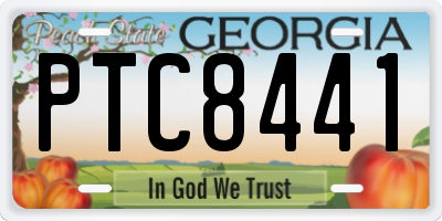GA license plate PTC8441