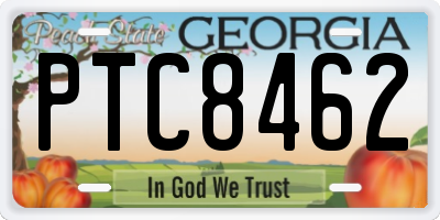 GA license plate PTC8462
