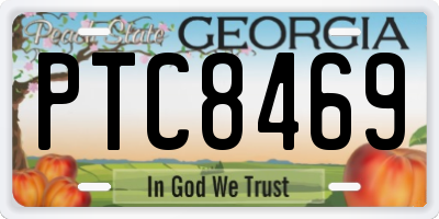 GA license plate PTC8469