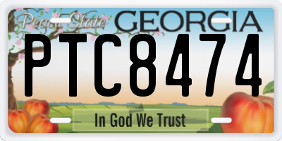 GA license plate PTC8474