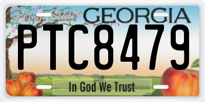 GA license plate PTC8479