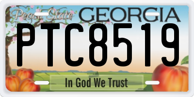 GA license plate PTC8519
