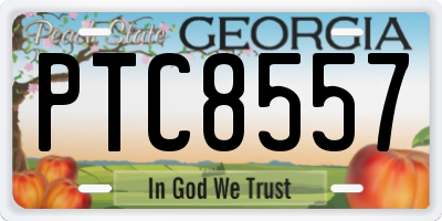 GA license plate PTC8557