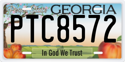 GA license plate PTC8572