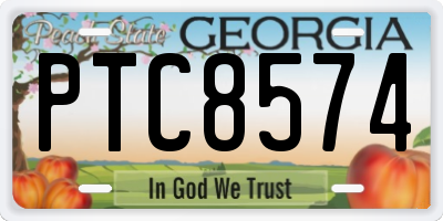 GA license plate PTC8574