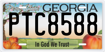 GA license plate PTC8588