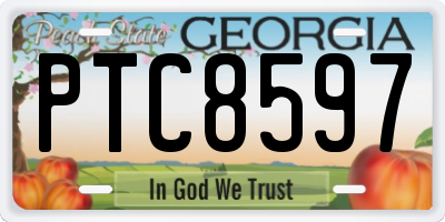 GA license plate PTC8597