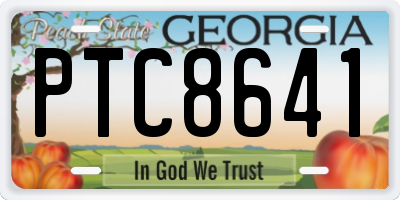 GA license plate PTC8641