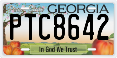 GA license plate PTC8642