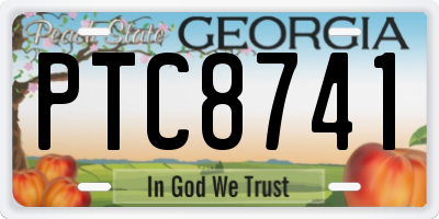 GA license plate PTC8741
