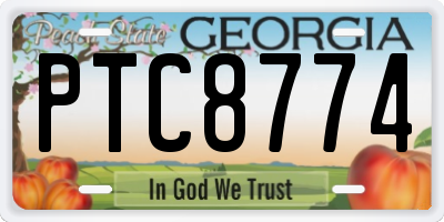 GA license plate PTC8774
