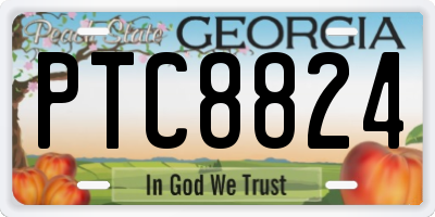 GA license plate PTC8824