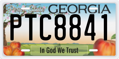 GA license plate PTC8841