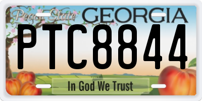 GA license plate PTC8844