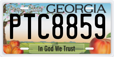 GA license plate PTC8859