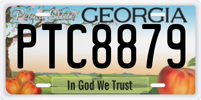GA license plate PTC8879