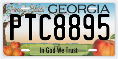 GA license plate PTC8895