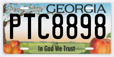 GA license plate PTC8898