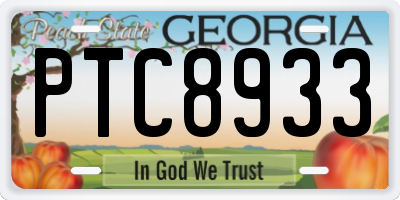 GA license plate PTC8933