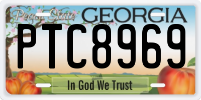 GA license plate PTC8969