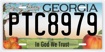 GA license plate PTC8979