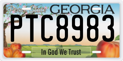 GA license plate PTC8983