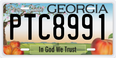 GA license plate PTC8991
