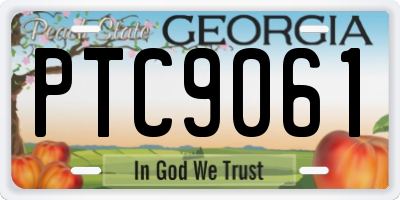GA license plate PTC9061