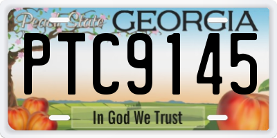 GA license plate PTC9145