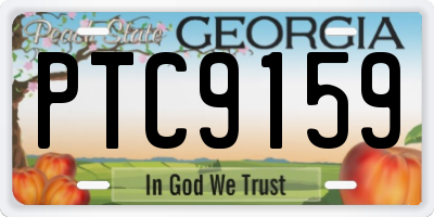 GA license plate PTC9159