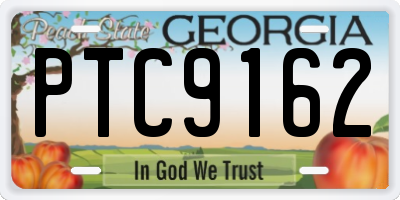 GA license plate PTC9162