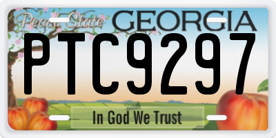 GA license plate PTC9297