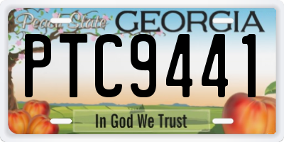 GA license plate PTC9441