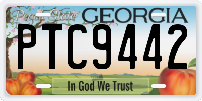 GA license plate PTC9442