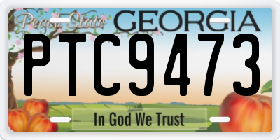 GA license plate PTC9473