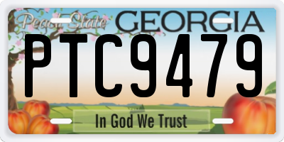 GA license plate PTC9479