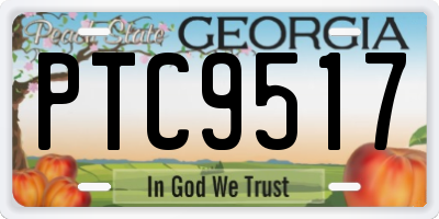 GA license plate PTC9517