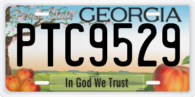 GA license plate PTC9529