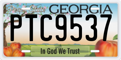 GA license plate PTC9537