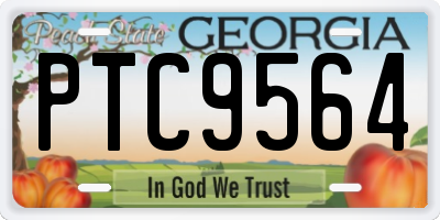 GA license plate PTC9564