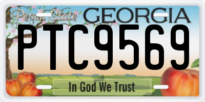 GA license plate PTC9569