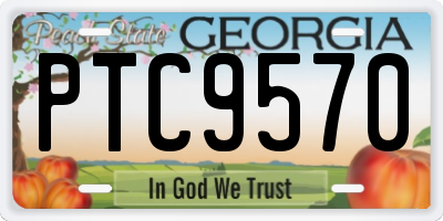 GA license plate PTC9570