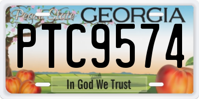GA license plate PTC9574