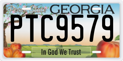 GA license plate PTC9579