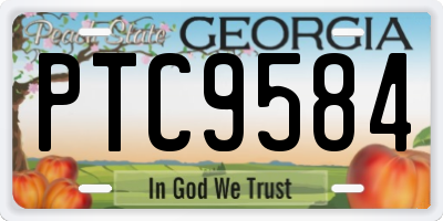 GA license plate PTC9584