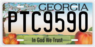 GA license plate PTC9590