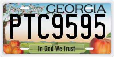 GA license plate PTC9595