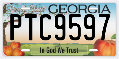 GA license plate PTC9597