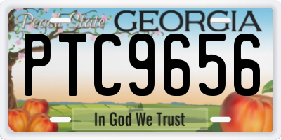 GA license plate PTC9656